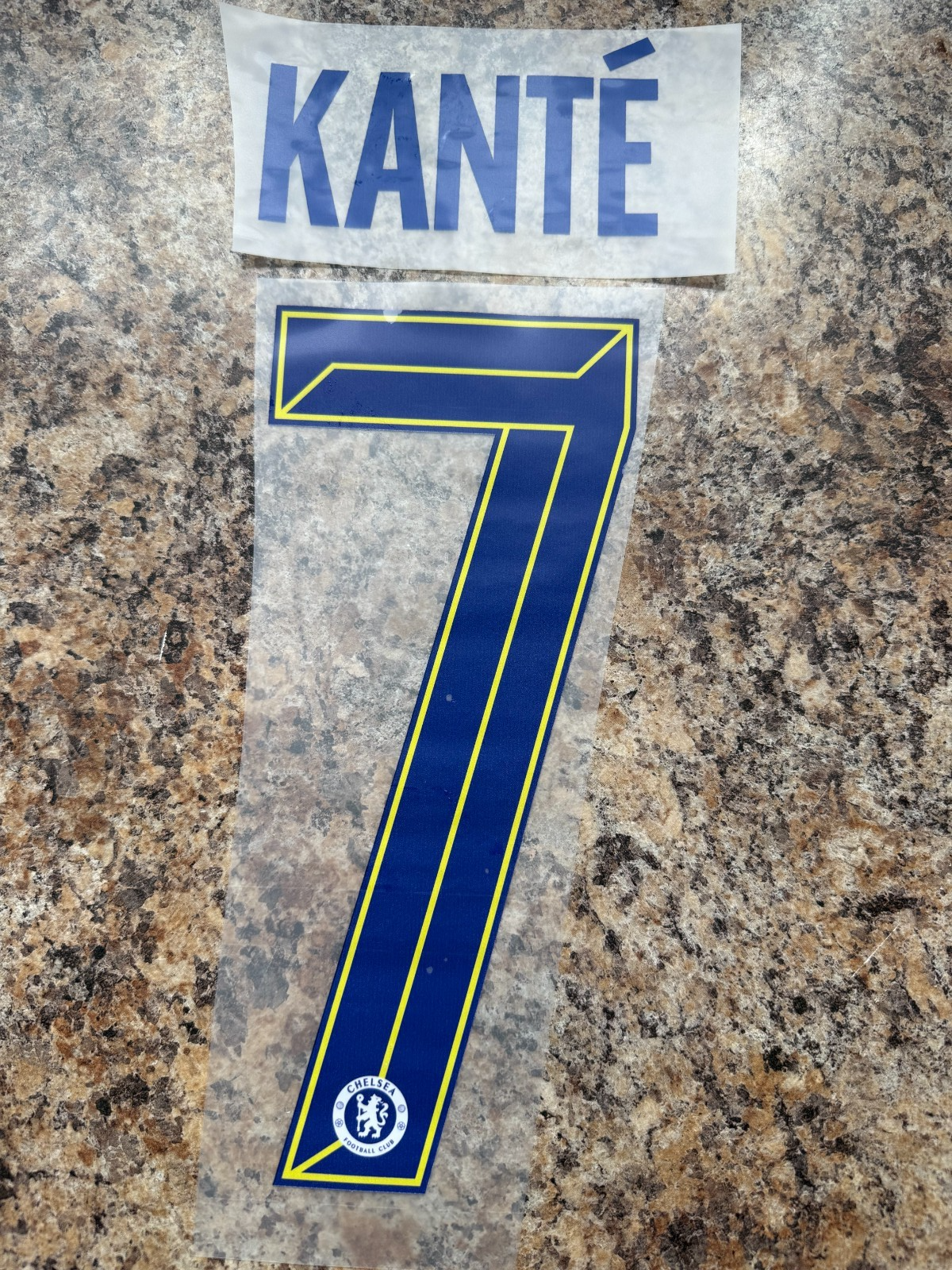 KANTE 7 CHELSEA 2018-2020 AWAY PLAYER SIZE BLUE NAMESET