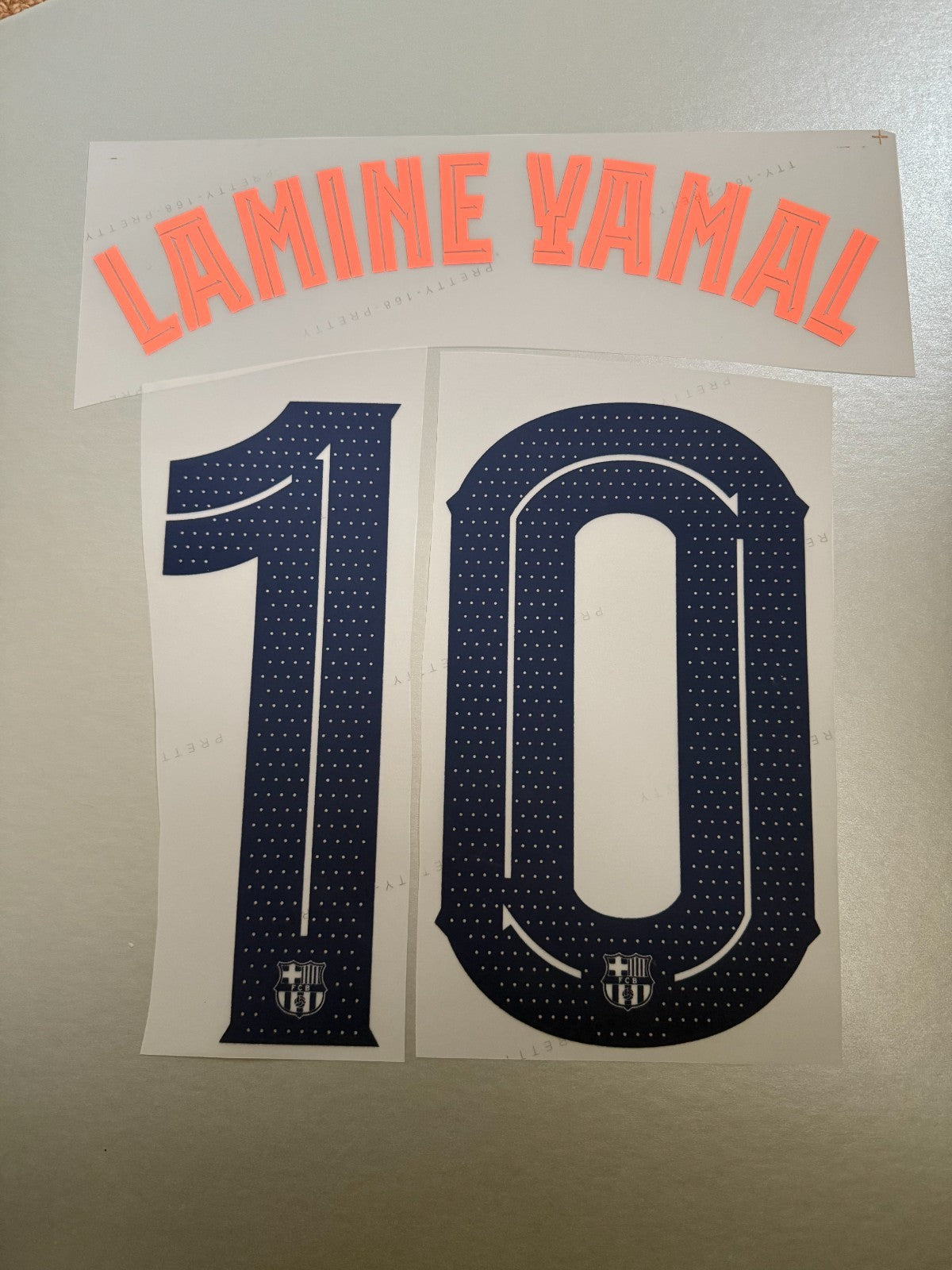Lamine Yamal #10 2025-2026 CL Third Barcelona Player Size Nameset UK stock