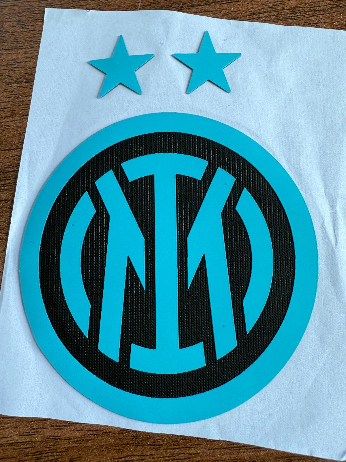 Serie A Inter Milan Silcone Blue/Black Iron On Player Size Patch Badge