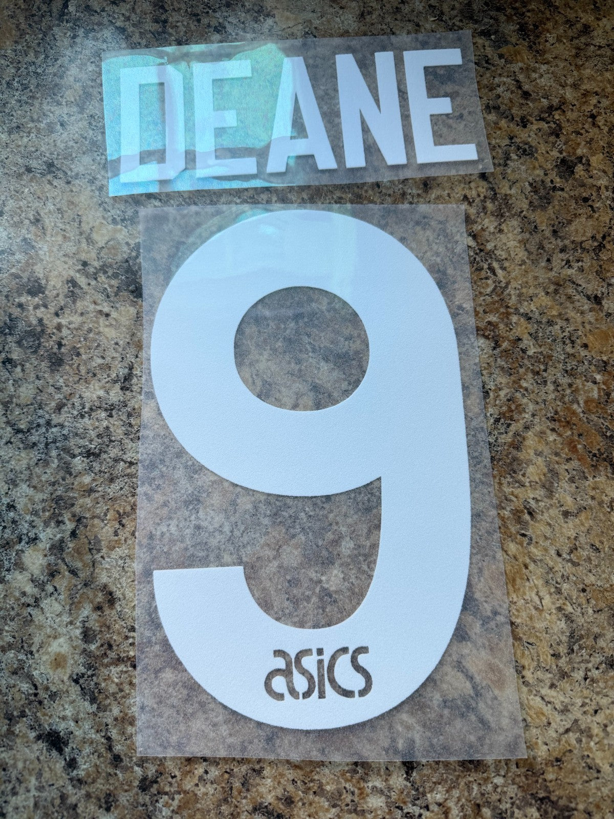 Deane 9 1993-1995 Leeds United Away Felt Player Premier League Nameset