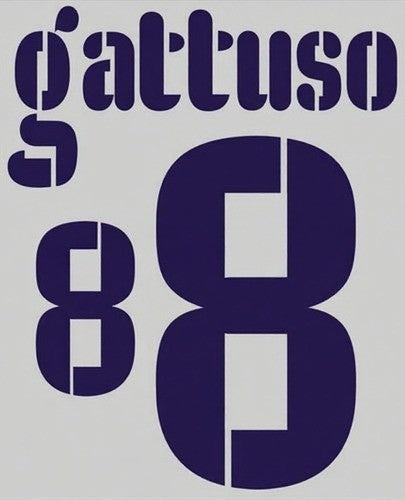 Gattuso #8 Euro 2008 Italy choose Away Player Size Nameset Football