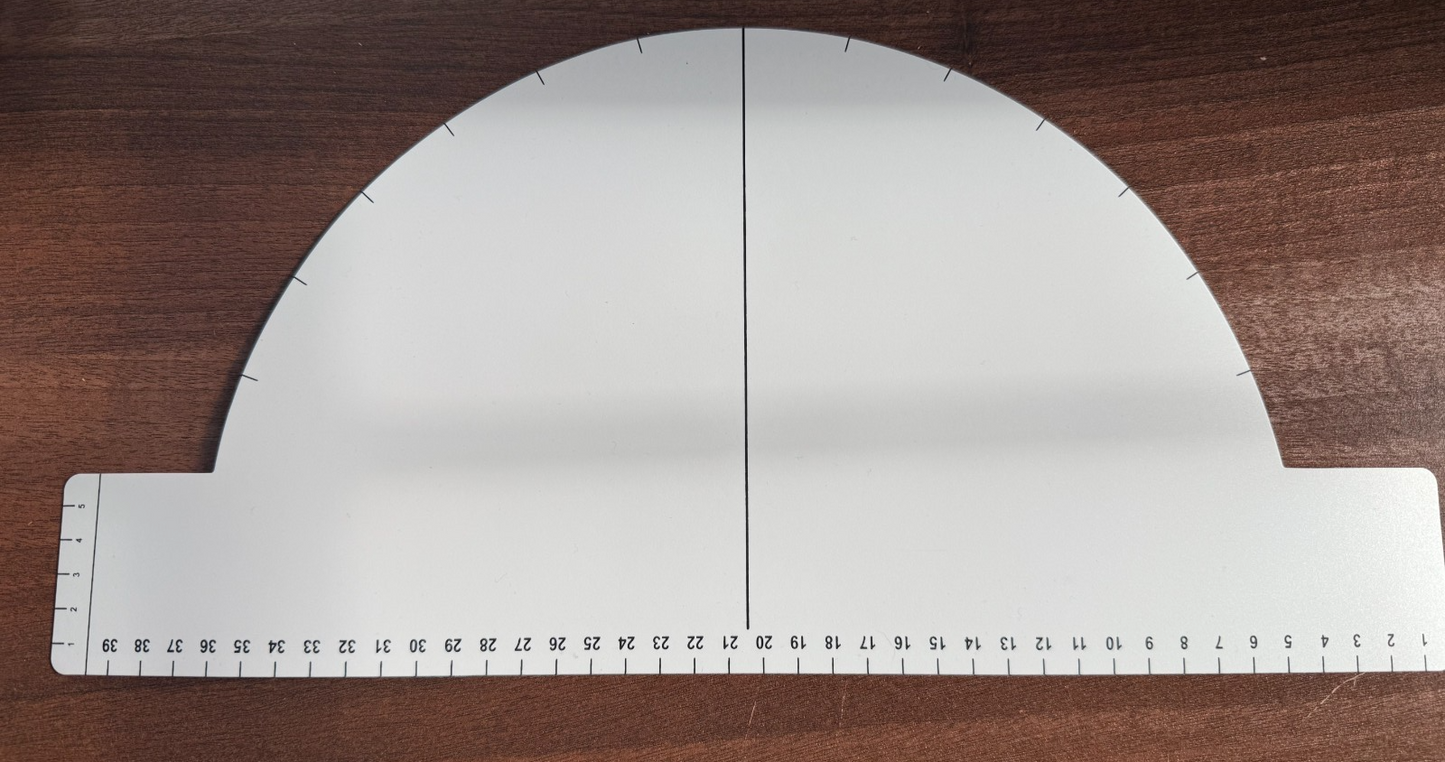 Nameset Printing Template HARD PLASTIC for name and number Sporting ID REUSEABLE