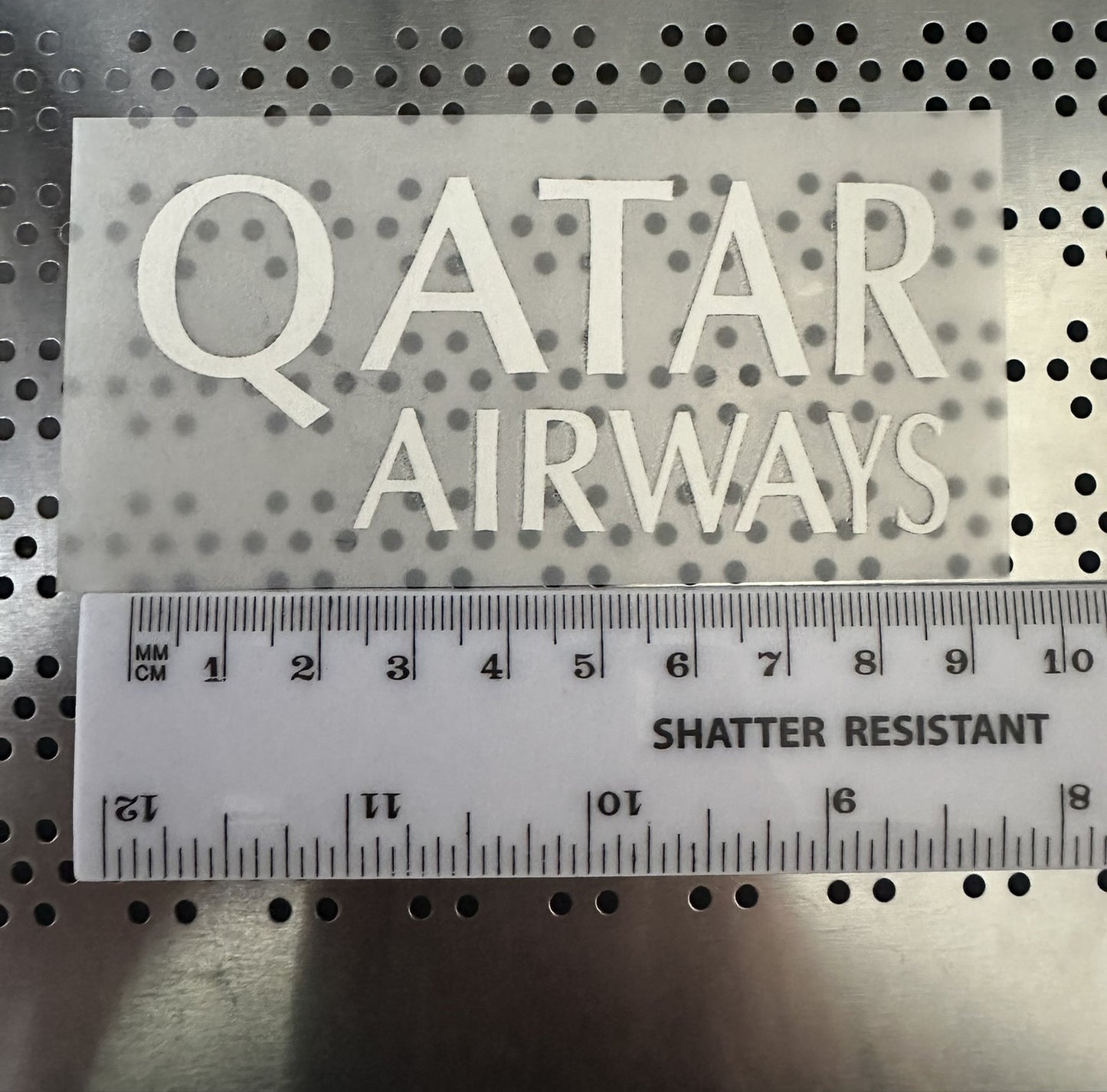 Qatar Airway White Small Sleeve Sponsor (9cm wide) for Football Shirt