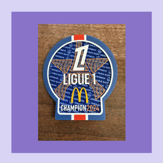 ligue 1 champions 2024 patch silicon badge for football shirt