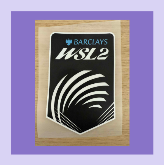 wsl2 wsl 2 womens super league 2 sleeve patch for football shirt