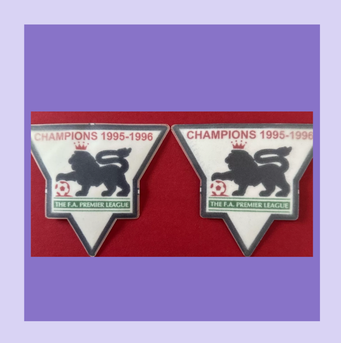premier league epl 1995-1996 champions sleeve patch for football shirt lextra