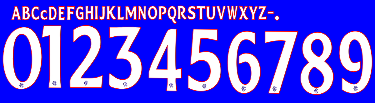 Rangers 2022-2023 Home Any Name & Number Nameset for Football Shirt