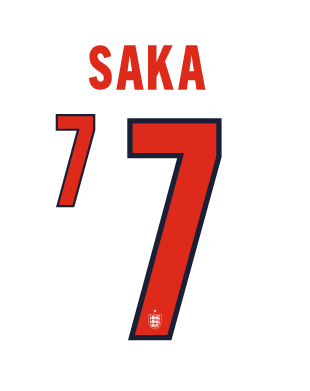 Saka #7 England 2026 Home Name and Number for Football Shirt