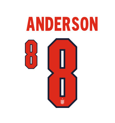 Anderson #8 England 2026 Home Name and Number for Football Shirt