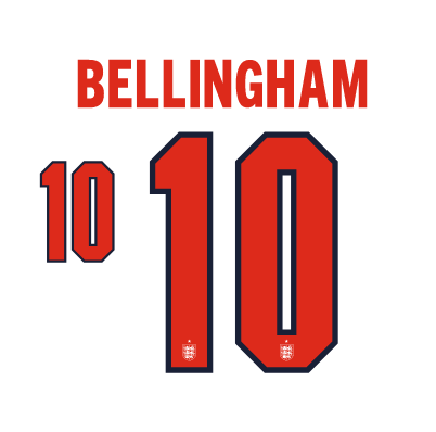 Bellingham #10 England 2026 Home Name and Number for Football Shirt