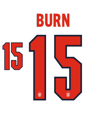 Burn #33 England 2026 Home Name and Number for Football Shirt