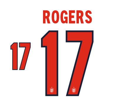Rogers #17 England 2026 Home Name and Number for Football Shirt