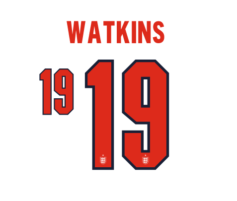 Watkins #19 England 2026 Home Name and Number for Football Shirt
