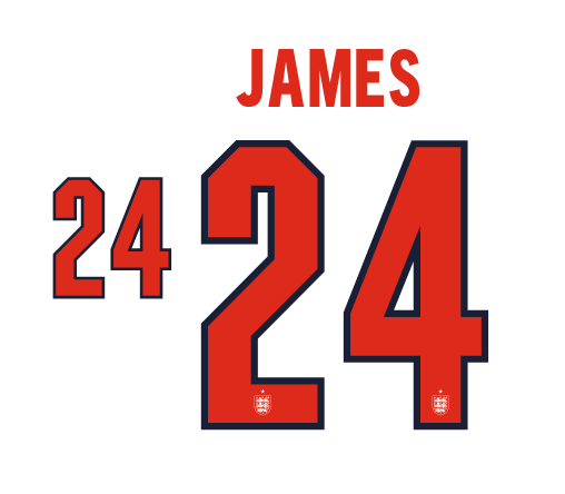 James #24 England 2026 Home Name and Number for Football Shirt
