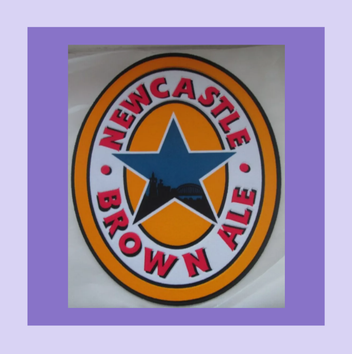 45 x Newcastle Brown Ale Sponsor Patch Flock 3D for Football Shirt