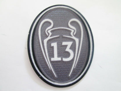 13 x Real Madrid Champions League player size  Iron On Heat Press badge UK STOCK