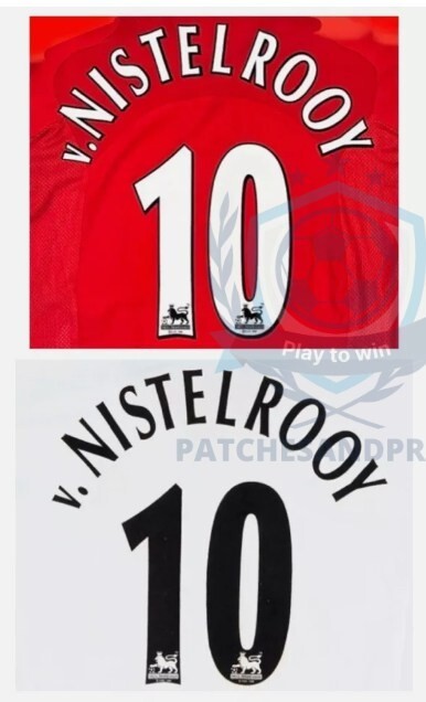 V.Nistelrooy Man United #10 1997-2006 EPL Player Size Premier League Nameset