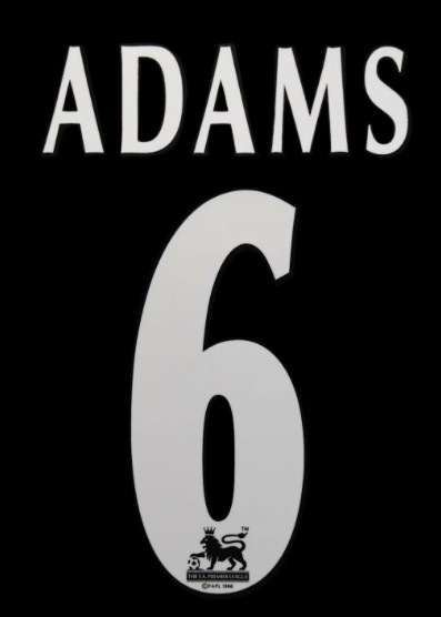Adams #6 Arsenal 97-03 EPL Player Size Premier League felt Nameset UK STOCK