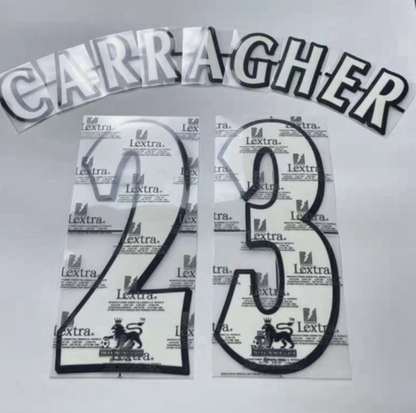 Carragher #23 1997-2006 EPL Player Size Premier League White Nameset Liverpool