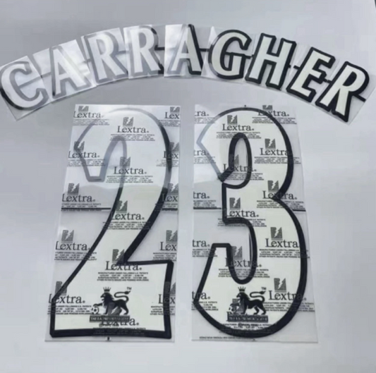 Carragher #23 1997-2006 EPL Player Size Premier League White Nameset Liverpool