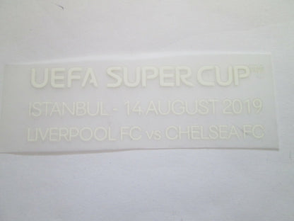 Super Cup Detail Transfer 2019  player size  Iron On Heat Press badge Liverpool