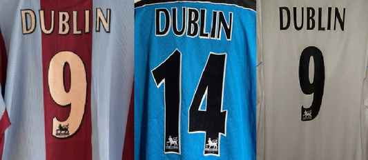 Dublin #14-9 1999-2007 Aston Villa Coventry Player Size Premier League Nameset