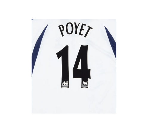 Poyet #14 1997-2007 Spurs Tottenham Player Size Premier League Black Nameset