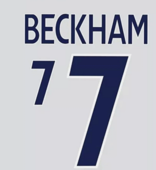 Beckham nameset 2002-2004 Home  England player size
