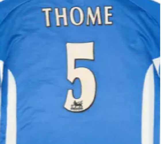 Thome #5 Sheffield Wednesday 1997-00 Player Size Premier League Nameset