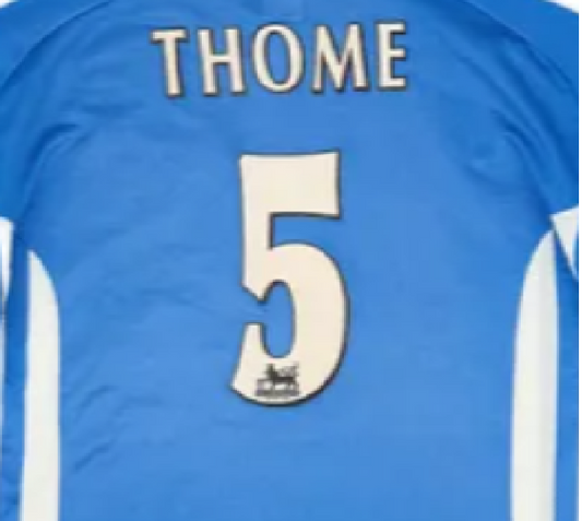 Thome #5 Sheffield Wednesday 1997-00 Player Size Premier League Nameset