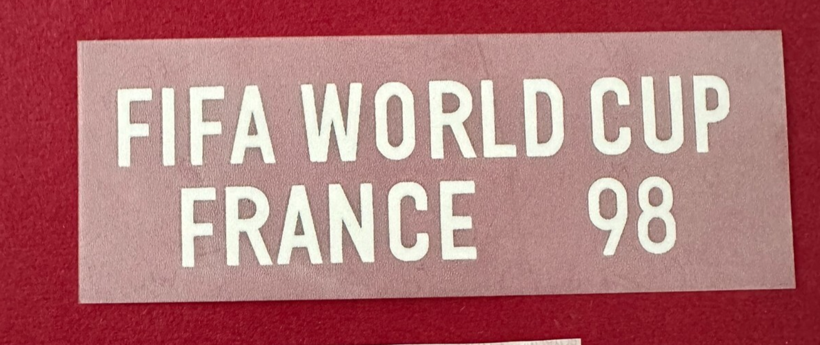 France world cup 1998 White player size  Iron On Heat Press badge UK STOCK