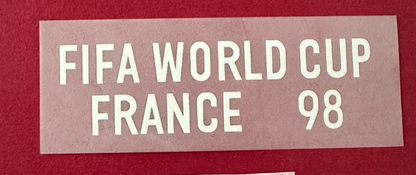 France world cup 1998 White player size  Iron On Heat Press badge UK STOCK