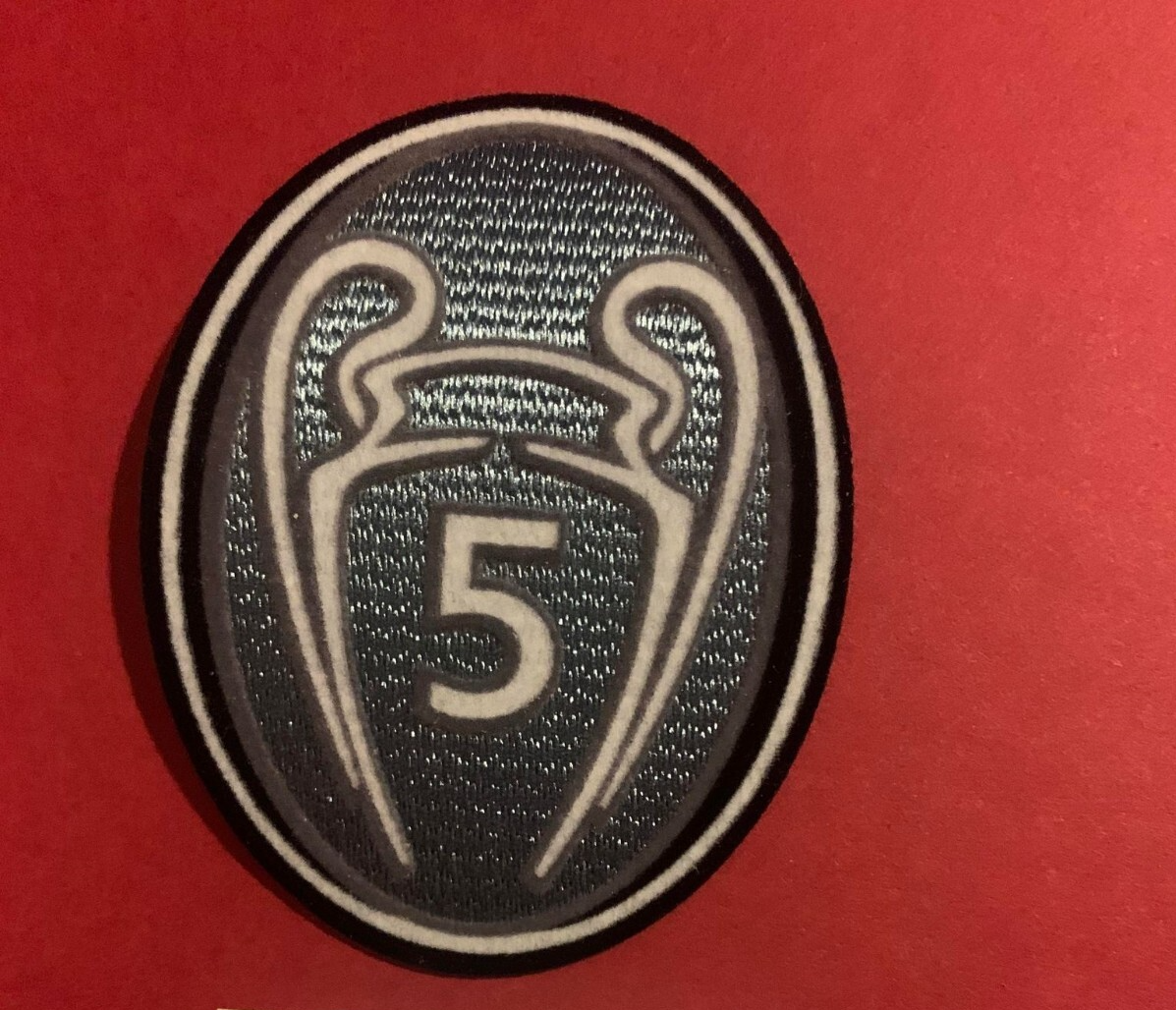 Champions League Trophy 5 badge of honour, patch Liverpool, Bayern Munich