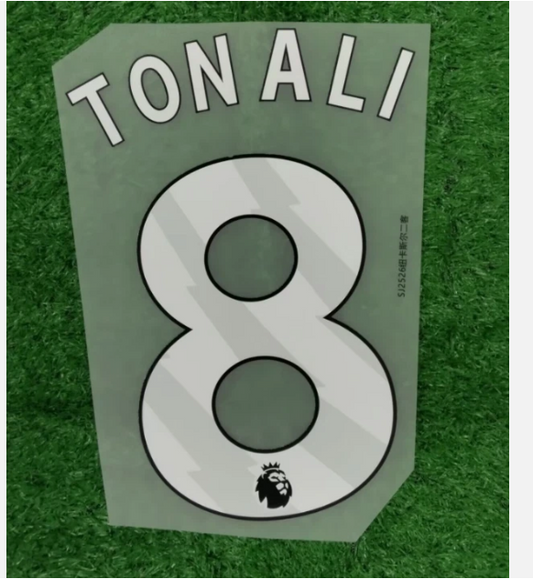 NEWCASTLE Tonali 8 2024-2026 HOME EPL PLAYER SIZE Nameset