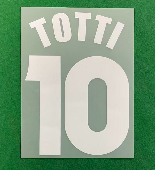 Totti  #10 1997-1998 Roma Home  Player Size Nameset UK stock