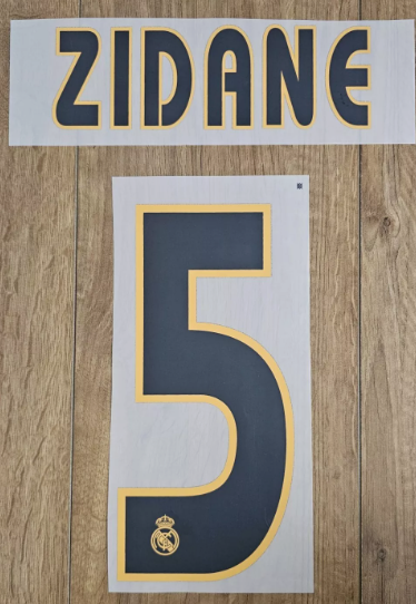 Zidane #5 Real Madrid 2003-2005 Away or Home Player Size  Nameset UK Football