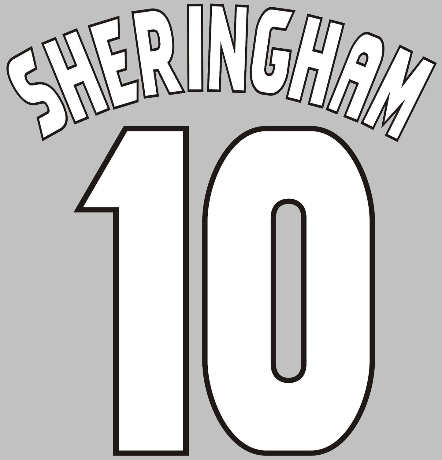 Sheringham #10  1998-2000 Manchester United Felt Player Champions League Nameset