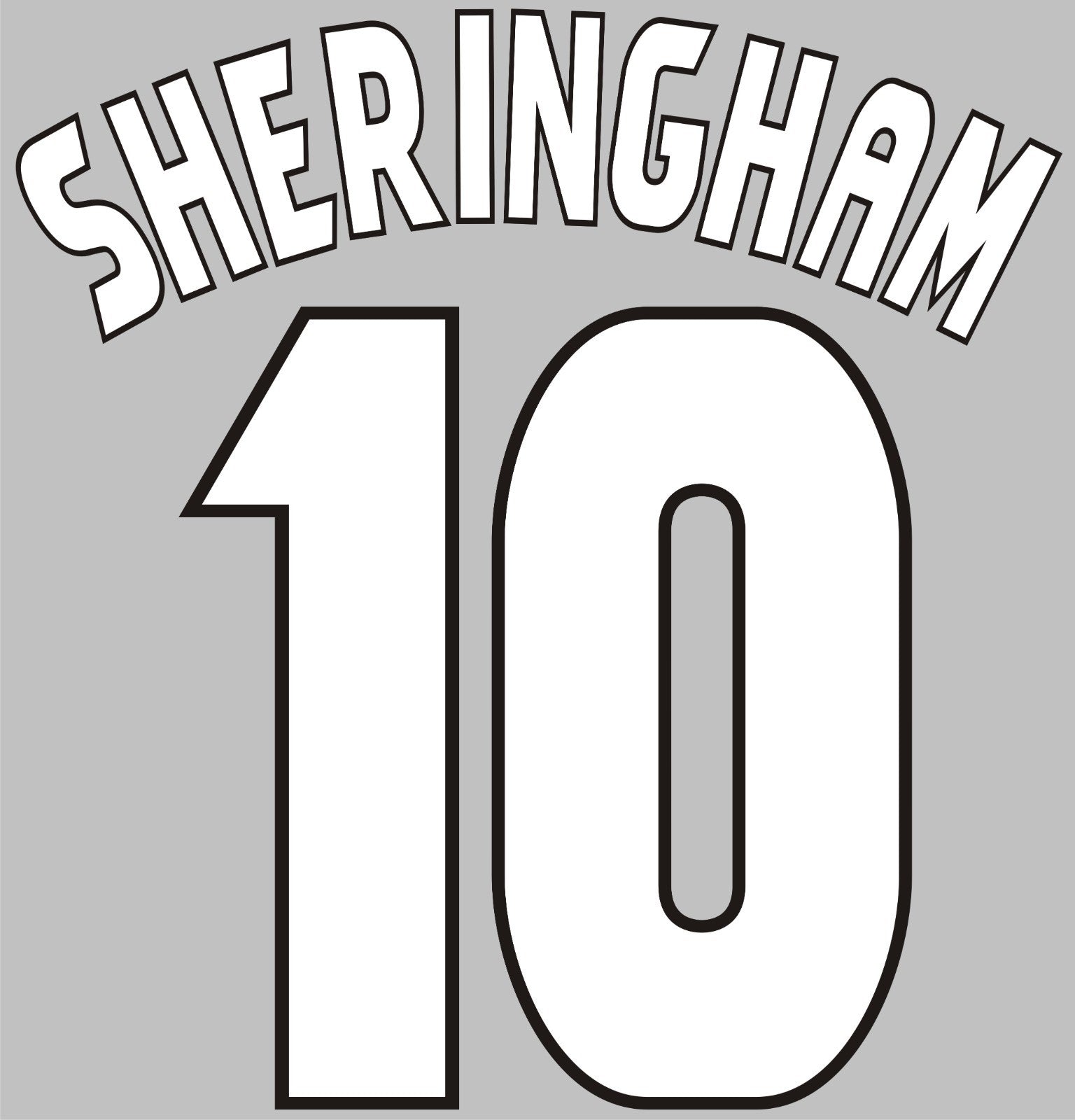 Sheringham #10  1998-2000 Manchester United Felt Player Champions League Nameset