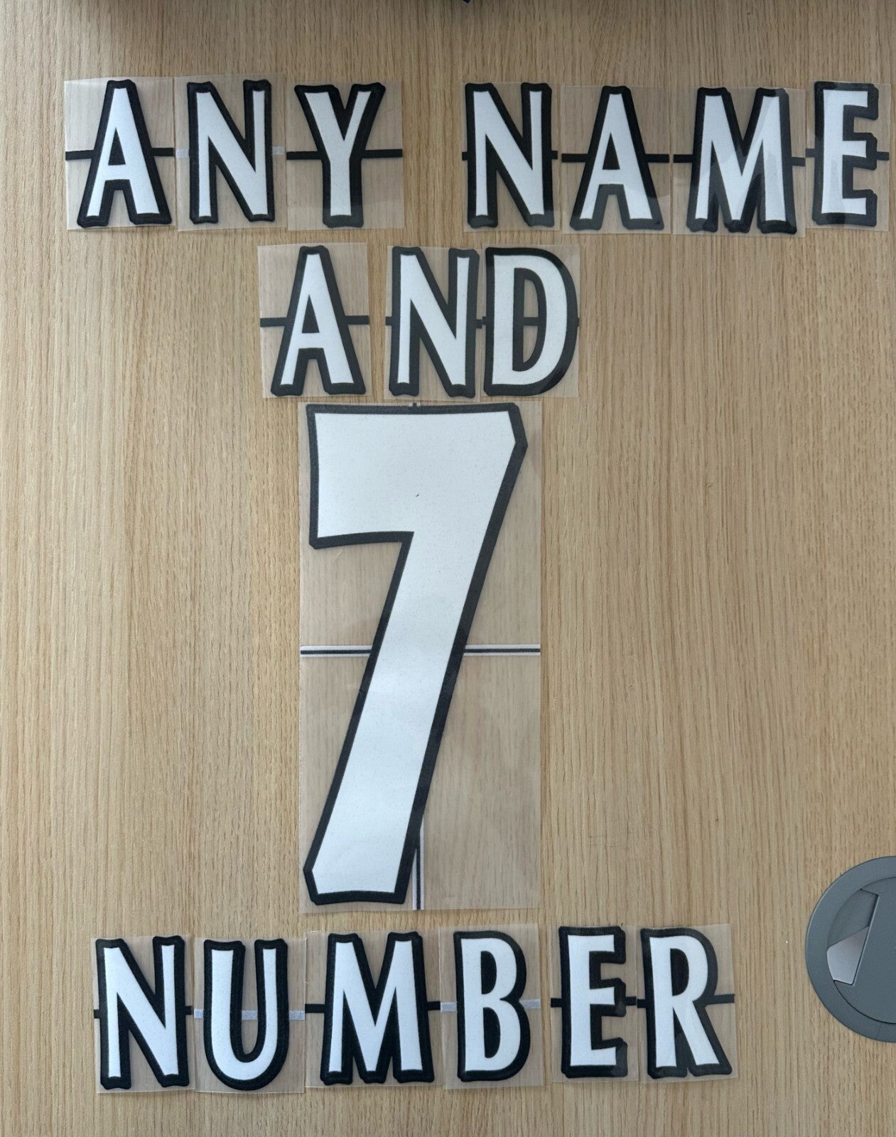 1997-2007 Any Name and Number Champions League L Extra Felt nameset EPL printing