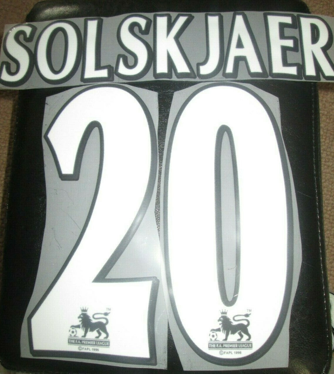 SOLSKJAER #20 2004-2005 Player Size Premier League White Nameset  UK STOCK Man u