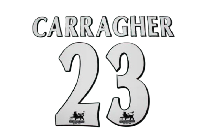 Carragher #23 1997-2006 EPL Player Size Premier League White Nameset Liverpool
