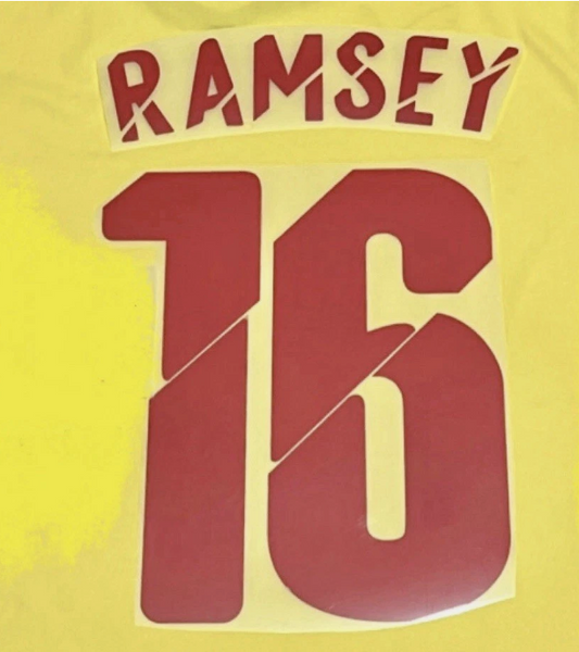 Ramsey #16 Arsenal  EPL Player Size Champions 2014-2016 League Red Nameset