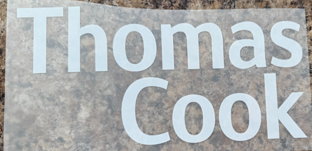 Thomas Cook Sponsor Patch Manchester City PLASTIC Repro for Football Shirt