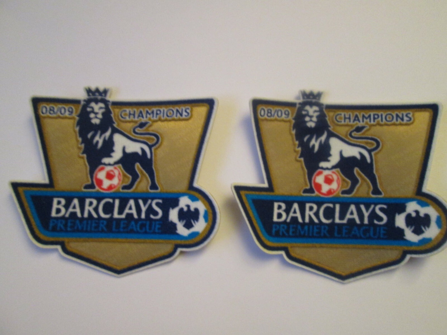 Pair of 2008-2009 Champions Premier League patch player size  Manchester United