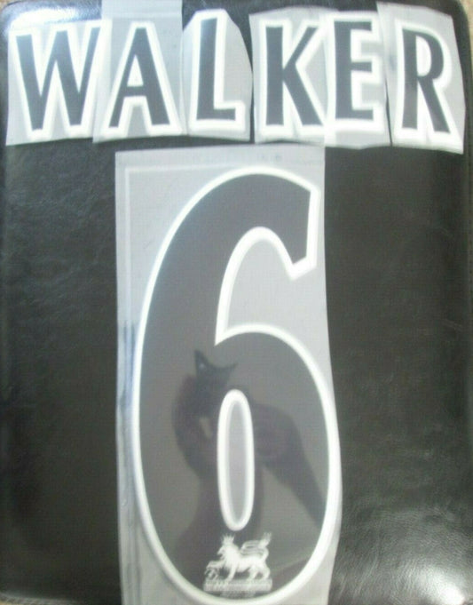 WALKER #6 Sheffield Wednesday 1997-00 Player Size Premier League Black Nameset 