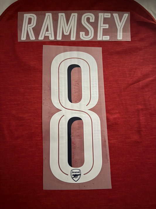 Arsenal Ramsey #8 2017-2019  PLAYER SIZE CL NAMESET