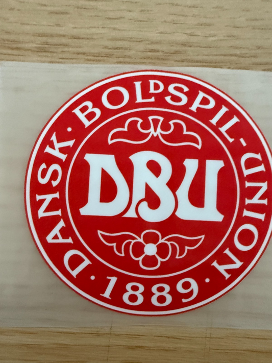 Denmark Football DTF Flat Iron On Patch Badge Approx Retro