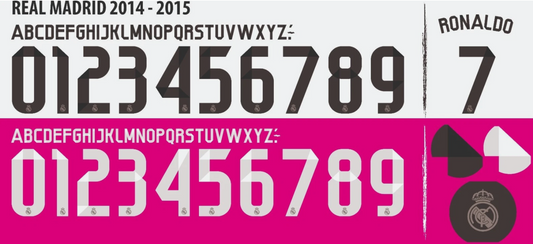 Any Choose Name Number Set For Real Madrid La Liga 2014-2015  Home Away Football