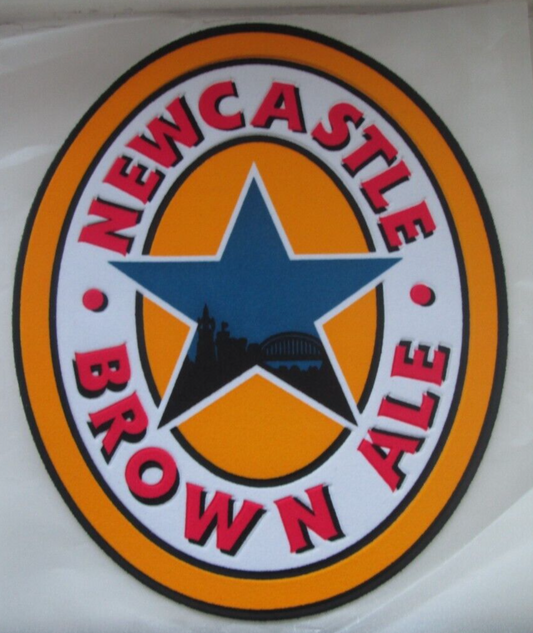 Newcastle Brown Ale Sponsor Patch Flock 3D Repro retro for Football Shirt fluffy