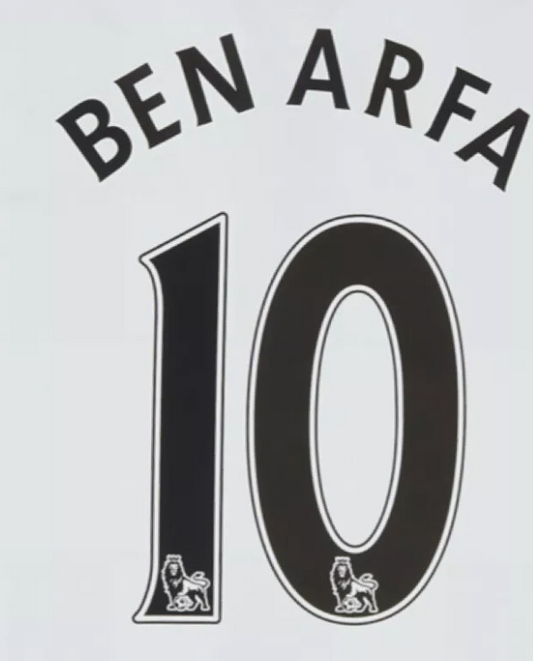 Ben Arfa 2007-2017 Flock Newcastle Black Name printing Nameset Number L Extra